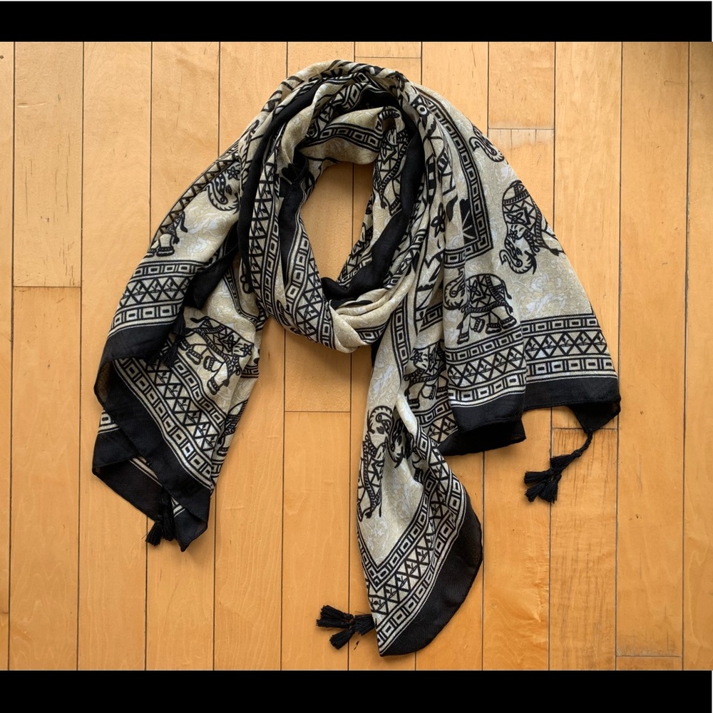 Elephant print scarf/wrap